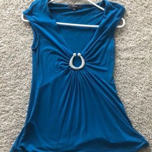 Blue express babydoll top